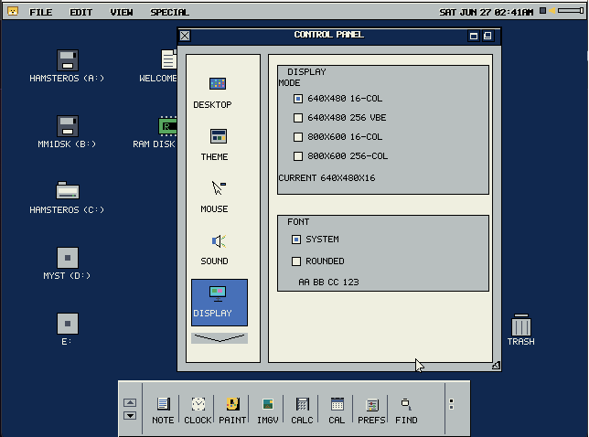 HamsterOS jams a 32-bit GUI operating system in a single 1.44 MB floppy disk — retro OS for 386-era hardware should make for easy living with DOS machines and software