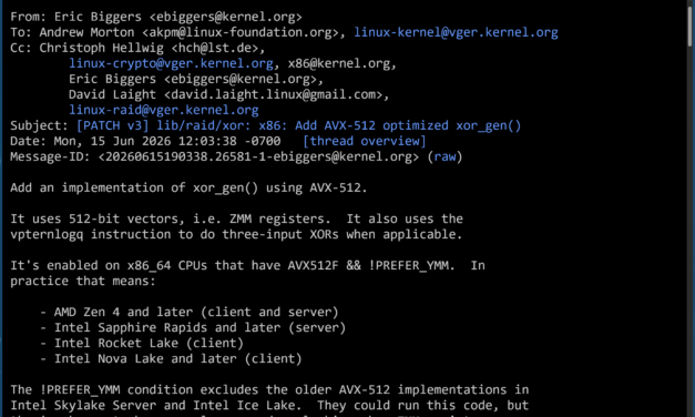 <div>AVX-512 support is reportedly returning with Intel’s next-gen Nova Lake CPUs — Latest Linux kernel patches reveal P-cores and E-cores will gain native 512-bit execution</div>