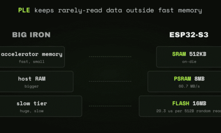 <div>AI developer runs 28.9-million-parameter model on $10 ESP32-S3 microcontroller — uses Google’s Per-Layer Embeddings technique, stores table on 16MB Flash memory</div>