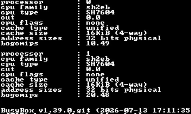 Developer successfully ports Linux to 1994 Sega 32X — Genesis and MegaDrive expansion runs open-source OS on paltry 23MHz processors and 256KB of RAM