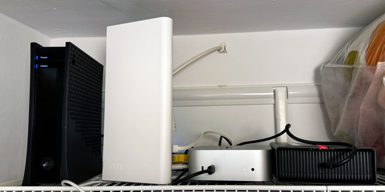 A Mac Mini server is running headless in my closet — it manages my photo library and handles my backups
