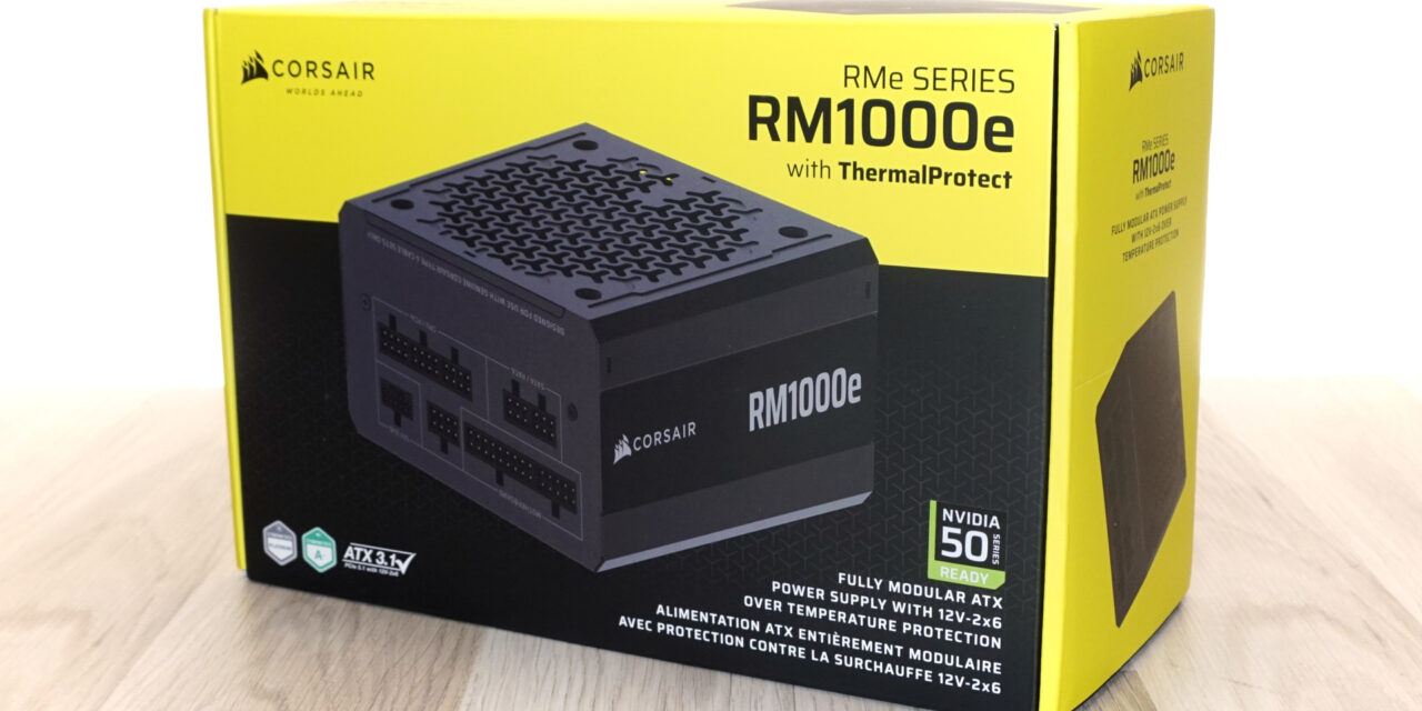 Corsair RM1000e (2026) ThermalProtect power supply review: Temperature-sensing 12V-2×6 cable shuts the GPU down before a connector can melt