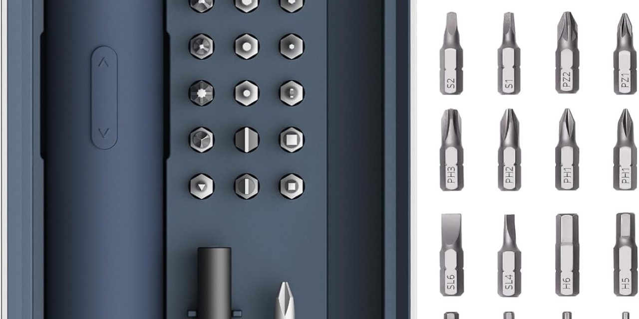 This $30 Hoto 25-piece electric screwdriver set is a must-buy option for PC builders and hobbyists —40% saving on portable driver with long-life 1,500 mAh battery and 25 ultra-hard bits for your next project