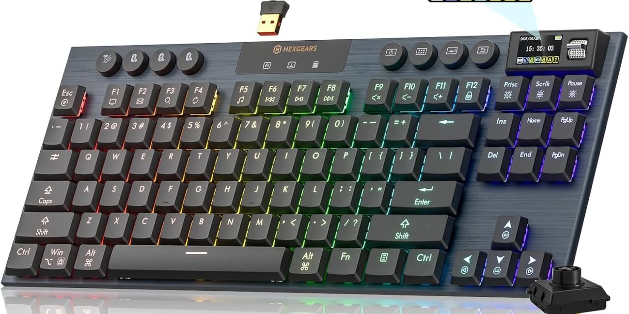 Upgrade to a premium wireless low-profile gaming keyboard for just $42 — save 42% on the hot-swappable Hexgears Immersion A3 TKL with these stackable discounts