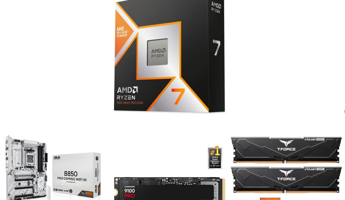 Score all the essentials of a great gaming PC for only $983.98 — $155 savings nets 9800X3D, 1TB Samsung 9100 SSD, 16GB of DDR5 RAM, Asus B850 motherboard, and free MSI AIO