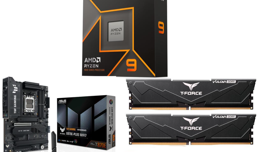 <div>Get 16GB of DDR5 RAM free when you buy AMD’s 9900X and an Asus TUF motherboard — $659 Newegg combo saves $274, and you get a free 240mm AIO</div>