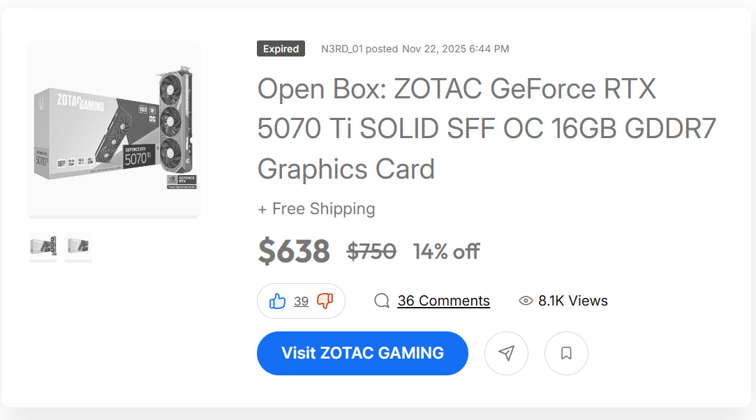 I’m starting to think I got the last good GPU deal