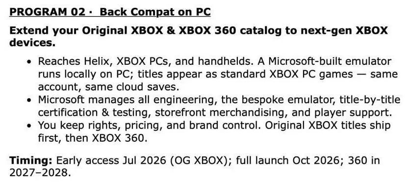 Microsoft wants the next-gen Xbox Helix to play every Xbox game ever made as it urges publishers to opt in — New report also claims Xbox 360 games coming to PC soon