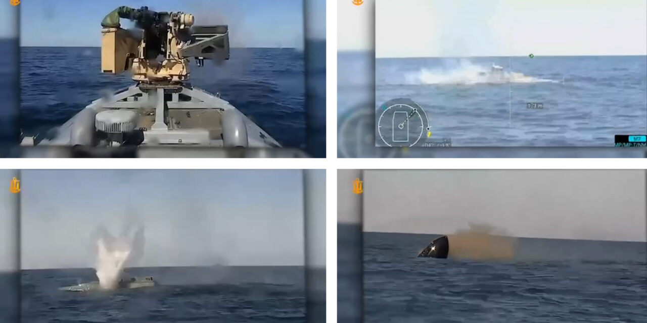 <div>Ukraine triumphs in ‘first-ever’ drone-vs-drone boat battle — video shows Russian MBeK destroyed by Sargan 3000’s 12.7mm automatic turret</div>