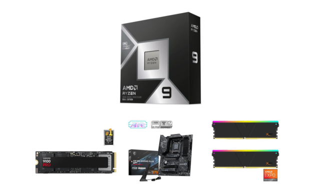 <div>Save $1,289 when you build an extreme PC with these top-tier components — combo deal features AMD’s Ryzen 9 9950X3D2 processor along with an 8TB 9100 Pro SSD, MSI X870E motherboard, and 32GB of DDR5-6000 memory</div>