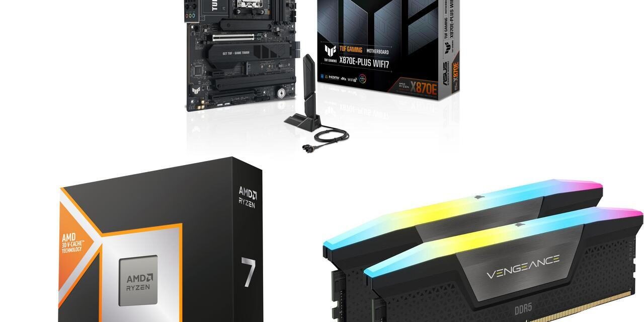 Build a high-end AMD gaming PC for less — Ryzen 7 9800X3D bundle includes an X870E motherboard, 32GB DDR5, AIO cooler and a game for $1,109.99
